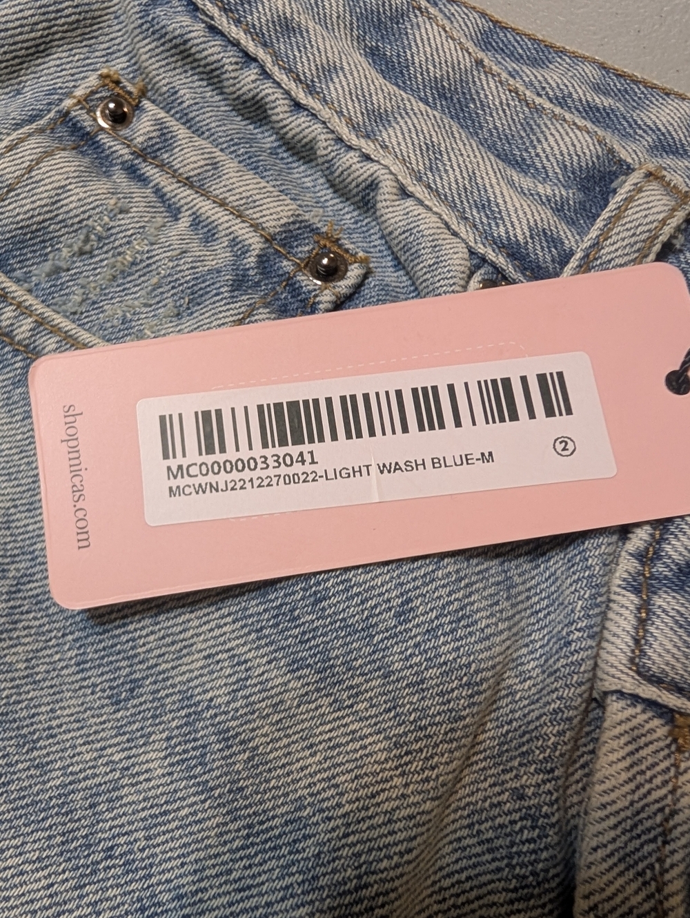 NWT Micas crossover button fly jeans, medium - Picture 9 of 9